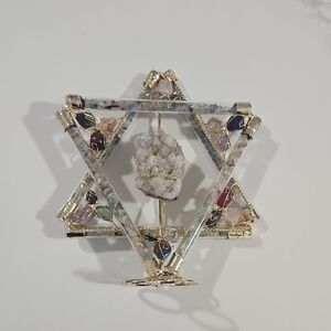 Handmade Star of David Judaica Crystal Decorative Collectible Ornament